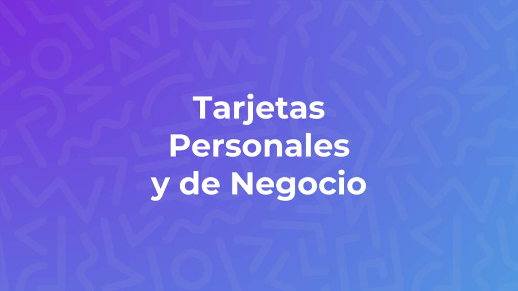 tarjetas personales y de negocio